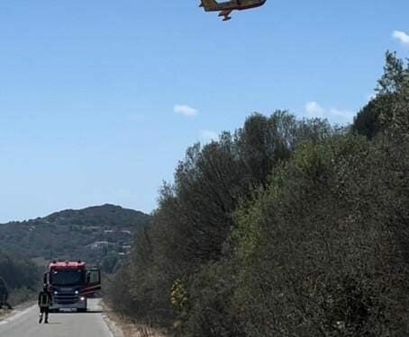 Un vasto incendio si è sviluppato stamane nel territorio del comune di Sarroch, in località Perdesali