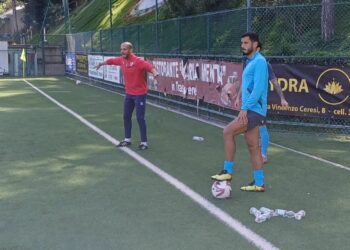 Antonio Marinu ieri ha fatto il suo esordio sulla panchina del Sassari Calcio Latte Dolce