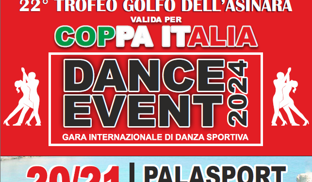 Sabato 20 e domenica 21 aprile, a Porto Torres, l’edizione 2024 del Sardinia International Dance Cup – 21° Trofeo Golfo dell’Asinara