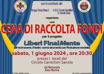 Salute mentale: sabato a Bosa una cena di raccolta fondi per il progetto “Liberi FinalMente”
