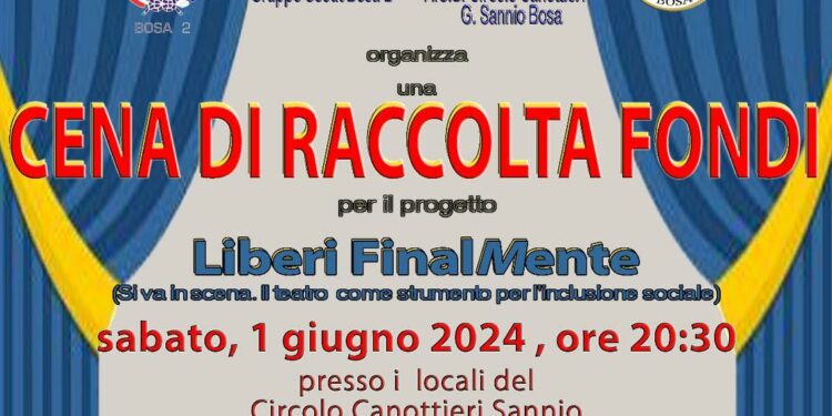 Salute mentale: sabato a Bosa una cena di raccolta fondi per il progetto “Liberi FinalMente”