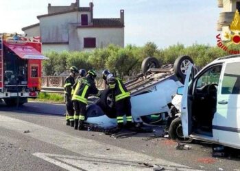 Decimomannu: incidente stradale sulla statale 130, coinvoltre tre auto