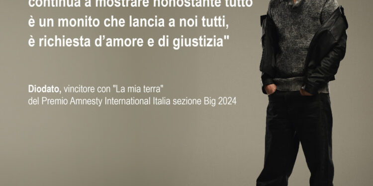 Diodato, con la canzone “La mia terra”, è il vincitore del Premio Amnesty International Italia 2024 nella sezione Big