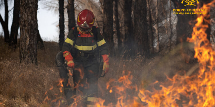 Incendio in agro del comune di Pimentel, sul posto anche un elicottero proveniente da Villasalto
