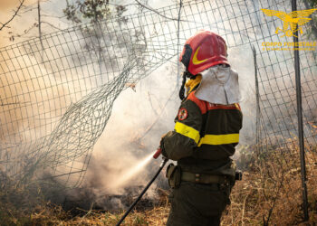 Il Corpo forestale è intervenuto con il supporto di un elicottero su un incendio in agro del comune di Cardedu