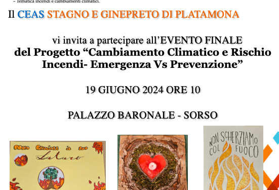 A Sorso l’evento conclusivo del progetto “Cambiamento climatico e rischio incendi”