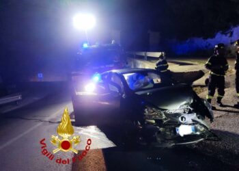 Sorso: incidente stradale a Logulentu, sul posto i vigili del fuoco