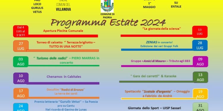 Il programma dell’estate padriese 2024
