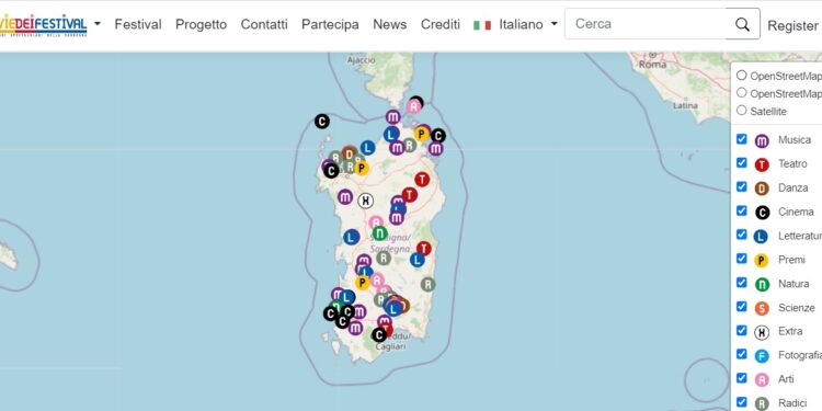 “Le Vie dei Festival”: in una mappa interattiva gli itinerari dello spettacolo in Sardegna