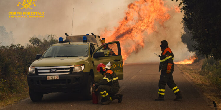 Oggi tre dei sedici incendi sviluppatisi in Sardegna hanno richiesto l’intervento dei mezzi aerei della flotta regionale e della flotta nazionale
