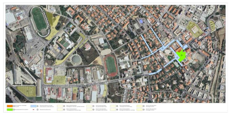 Concerto di Mr. Rain sabato 10 agosto a Carbonia: la planimetria dell’area in cui si svolgerà l’evento e delle zone limitrofe