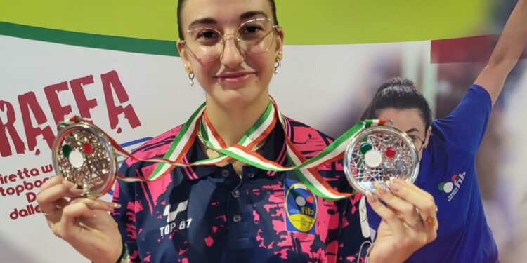 Due medaglie d’argento per Giorgia Piras (Soms Oristano) ai campionati italiani juniores di bocce a Sesto Fiorentino