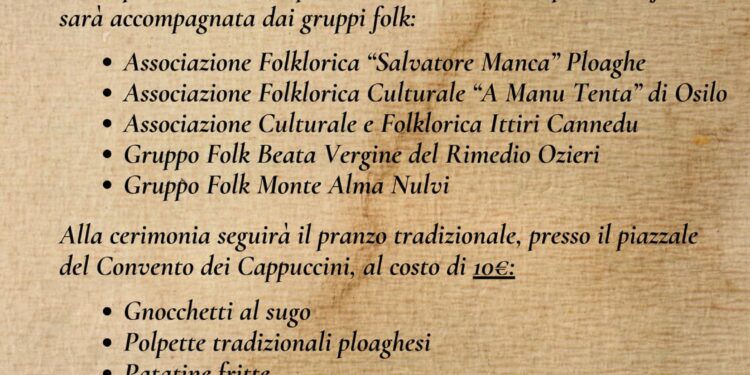 E’ tutto pronto, a Ploaghe, per “Su Coju Piaghesu”