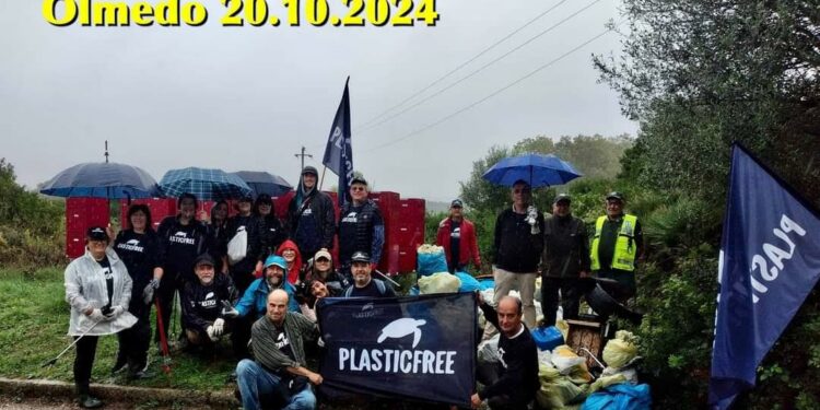 Olmedo: l’associazione Plastic free ha recuperato oltre 300 chilogrammi di rifiuti