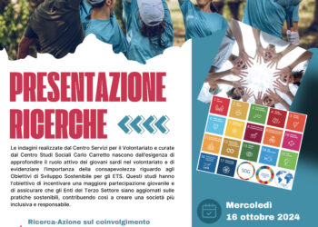 Il 16 ottobre il CSV Sardegna presenterà due ricerche sui giovani e un progetto di civismo con Comuni e scuole dell’isola
