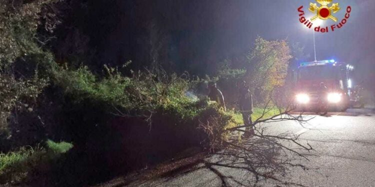 Maltempo nella provincia di Oristano, oltre venti gli interventi dei vigili del fuoco