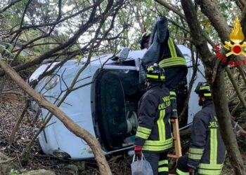 Incidente stamane sulla SP 25 al Km 4, nel comune di Silius, sul posto i vigili del fuoco di Mandas