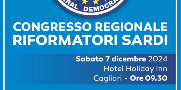 Si terrà sabato 7 dicembre, a Cagliari, il congresso regionale dei Riformatori sardi