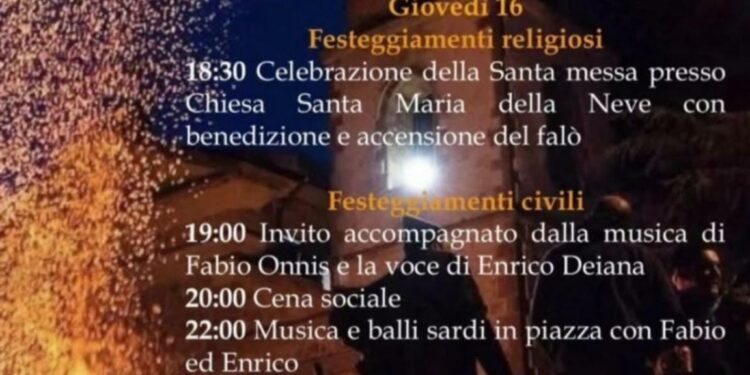 Teti: il programma della festa di Sant’Antonio Abate