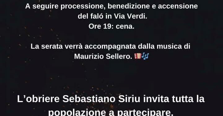 Orroli: sabato 1 febbraio il falò di San Sebastiano
