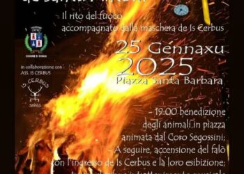 Sinnai: il 25 gennaio “Su Fogadoni de Santu Antoni”