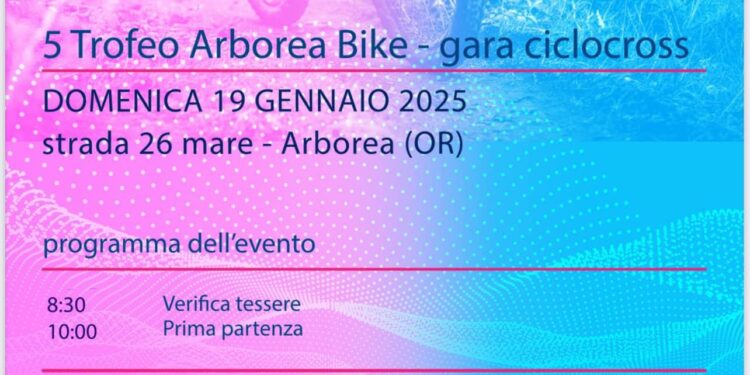 Ciclocross: ad Arborea l’ultimo appuntamento stagionale con tutte le categorie in gara nel 5° Trofeo Arborea Bike
