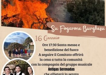 Il programma de “Su Fogarone Burghesu”