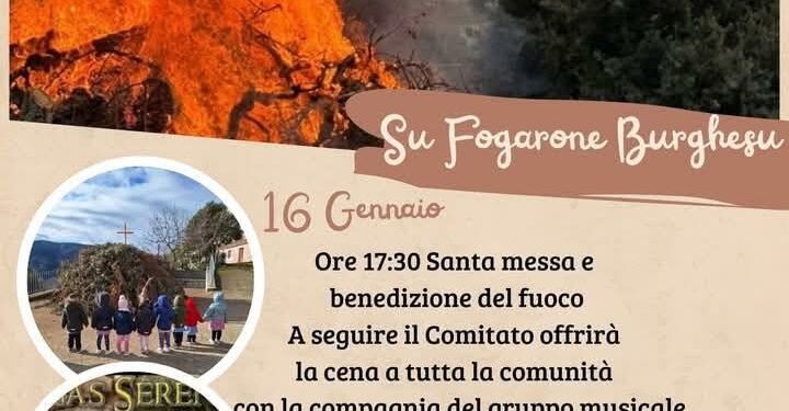 Il programma de “Su Fogarone Burghesu”