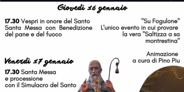 Montresta in festa per “Sant’Antoni e su fogu”