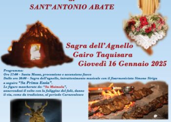 Gairo Taquisara in festa per Sant’Antonio Abate e la sagra dell’agnello