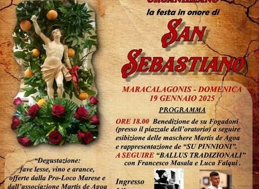 Maracalagonis: il programma della festa di San Sebastiano