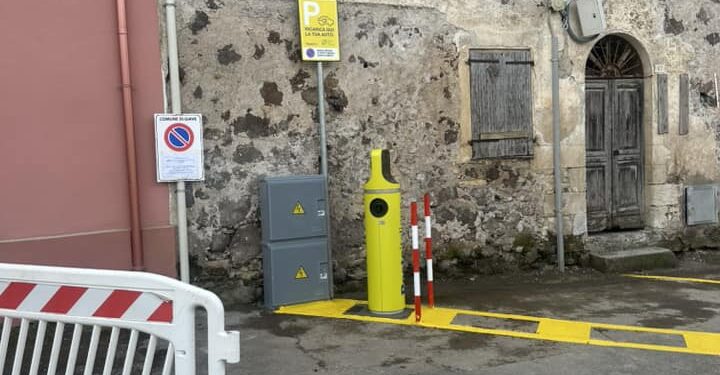 Giave: installata una rete di ricarica elettrica