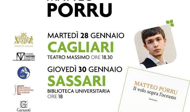  “Il volo sopra l’oceano”: a Cagliari il nuovo libro di Matteo Porru