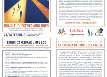 Domenica 23 e lunedì 24 febbraio Cagliari ospita la 18ª Giornata nazionale del braille