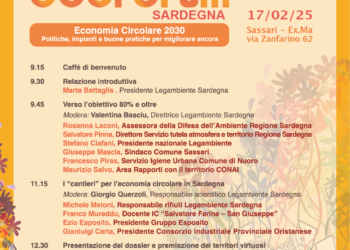 Legambiente Sardegna sta organizzando la VII edizione dell’EcoForum Sardegna sull’Economia Circolare