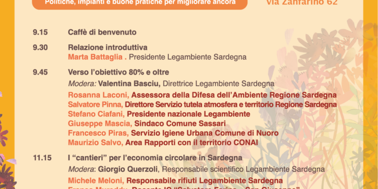 Legambiente Sardegna sta organizzando la VII edizione dell’EcoForum Sardegna sull’Economia Circolare
