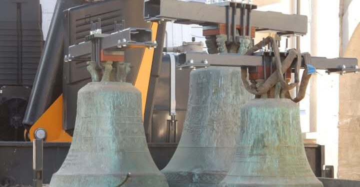 Thiesi: riposizionate le campane nella chiesa di Santa Vittoria