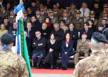 La presidente della Regione Alessandra Todde allle celebrazioni per il 110° anniversario della Brigata Sassari