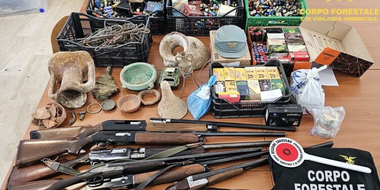 Maxi operazione del Corpo forestale a Pula, Sarroch e Villa San Pietro: sequestri e un arresto per droga, armi e bracconaggio