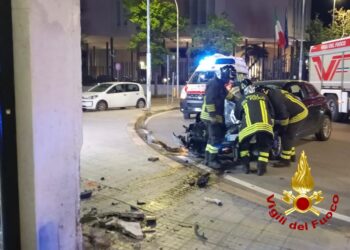 Sassari: incidente stradale in Piazza Conte di Moriana