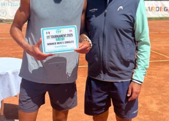 Andrea Guerrieri ha perso dopo oltre tre ore e mezza di gioco la finale del singolare maschile del quinto dei sei Itf Combined a Santa Margherita di Pula