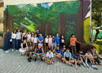 A Cagliari è stato inaugurato il murale realizzato dalle scuole primarie di via Caboni e via Garavetti