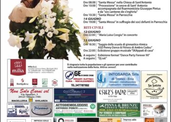 Seneghe: il programma della festa per Sant’Antonio da Padova