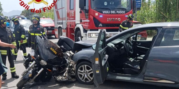 Incidente stradale all’altezza del bivio per Punta di l’Aldia