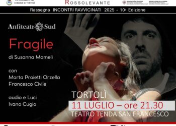 “Fragile”, lo spettacolo di Susanna Mameli in scena a Tortolì