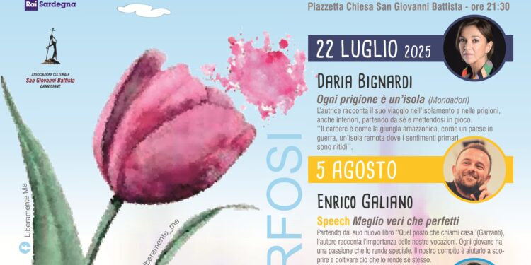 Le piazze di Cannigione e di Telti si riaccendono per la stagione estiva 2025 con la 14ª Rassegna Letteraria “Liberamente Sopra Le R”