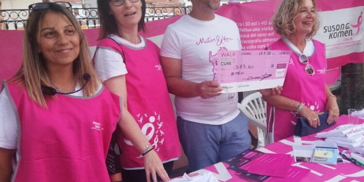 Illorai: «Walk for the cure”, successo dell’evento e delle donazioni per sostenere l’attività Komen Sardegna a favore della salute femminile