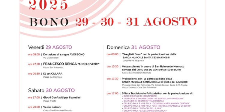 Bono in festa per San Raimondo Nonnato