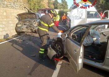 Incidente stradale in prossimità di Gairo Vecchio
