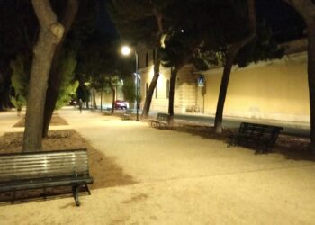 Così si presentava viale Buoncammino, a Cagliari, nella serata del 10 agosto